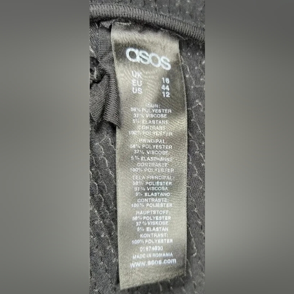 Asos Women's Blue Dressy Sequin Pull On Sleeveless Short Romper, 12 - Picture 3 of 10